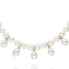 925 Sterling Silver Pearl Diamond Drop Earrings Perlee Necklace - Image 3