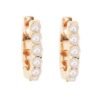 925 Sterling Silver Pearl Mini Hoop earrings with a classic hoop silhouette