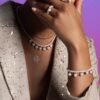Modern pearl bracelet with balanced texture and shine