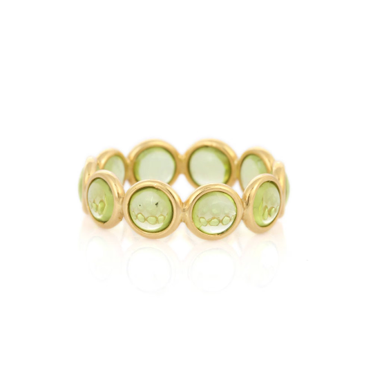 925 Sterling Silver Peridot Eternity Band