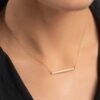 925 Sterling Silver Personalized Bar Necklace - Image 2