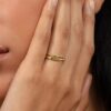 925 Sterling Silver Personalized Engravable Diamond Signet Ring - Image 2