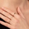 925 Sterling Silver Personalized Engravable Diamond Signet Ring - Image 3