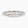 925 Sterling Silver Personalized Engravable Diamond Signet Ring - Image 9