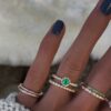 925 Sterling Silver Petite Diamond Bezel Ring - Image 2