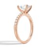 925 Sterling Silver Petite Micropave Oval Shaped Diamond Engagement Ring - Image 10
