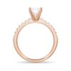 925 Sterling Silver Petite Micropave Oval Shaped Diamond Engagement Ring - Image 12