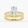 925 Sterling Silver Petite Micropave Oval Shaped Diamond Engagement Ring - Image 17