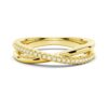 925 Sterling Silver Petite Twist Wedding Diamond Band - Image 2