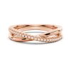 925 Sterling Silver Petite Twist Wedding Diamond Band - Image 3