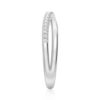 925 Sterling Silver Petite Twist Wedding Diamond Band - Image 5