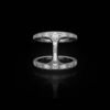 Distinctive ring design with a single iconic wrapped link