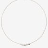 Sterling silver necklace with pearls and a pierced diamond accent