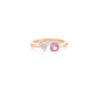 925 Sterling Silver Pink Sapphire and Diamond Open Design Ring
