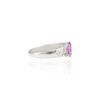 925 Sterling Silver Pink Sapphire and Diamond Ring - Image 3
