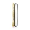 925 Sterling Silver Polished Finish Two Tone Couple Diamond Ring Set Pave Edge - Image 7