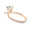 Eternity pave band adds sparkle to this engagement ring