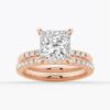 925 Sterling Silver Princess Cut Diamond Engagement Ring Hidden Halo - Image 21