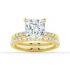 925 Sterling Silver Princess Cut Diamond Engagement Ring Hidden Halo - Image 23
