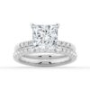 925 Sterling Silver Princess Cut Diamond Engagement Ring Hidden Halo - Image 25