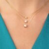 Sterling silver necklace with thick gold plating and a delicate chain