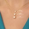 Elegant solitaire necklace highlighting a single princess cut stone