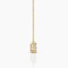 Princess cut CZ solitaire necklace with a simple centre stone setting