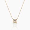 Gold plated sterling silver necklace with a refined solitaire design