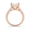 925 Sterling Silver Princess Cut Pave Diamond Engagement Ring - Image 12
