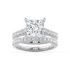 925 Sterling Silver Princess Cut Pave Diamond Engagement Ring - Image 17