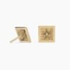 Geometric stud earrings with a distinctive pyramid shape
