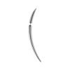 925 Sterling Silver Quill single large earring with elongated sculptural shape