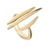 925 Sterling Silver Quill Triple Bar Ring - Image 3