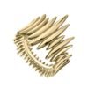 Quill wrap ring in 925 sterling silver, 23mm dimensions
