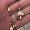 925 Sterling Silver Rainbow Sapphire Magic Mushroom Necklace - Image 3