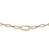 925 Sterling Silver Rainbow Sapphire Screw Paperclip Bracelet - Image 3