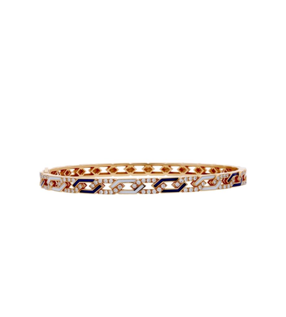 925 Sterling Silver Rebel White and Blue Bracelet