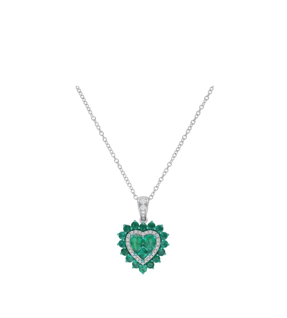 925 Sterling Silver Regal Gem Diamond Pendant