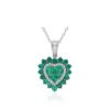 925 Sterling Silver Regal Gem Diamond Pendant - Image 3