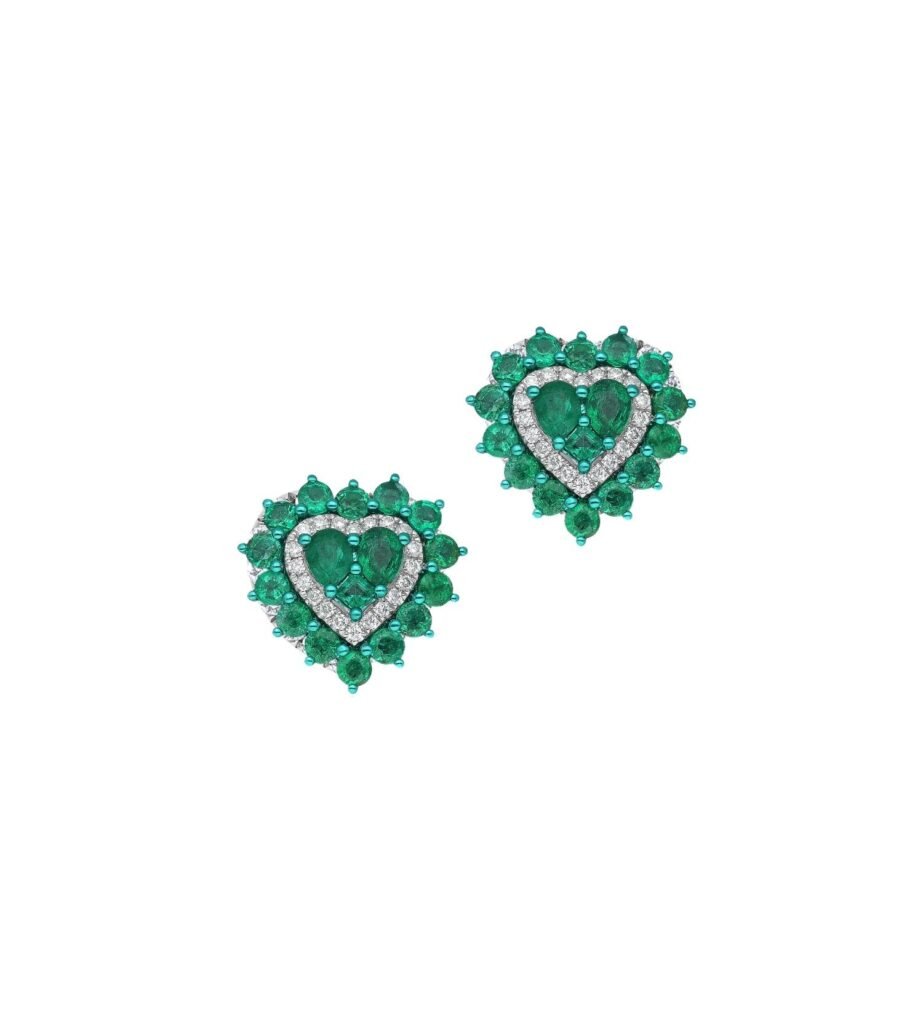 925 Sterling Silver Regal Gems Diamond Earrings