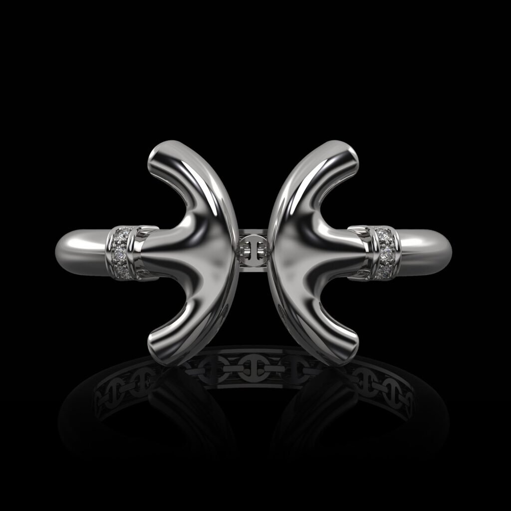 925 Sterling Silver Revere Diamond Cuff