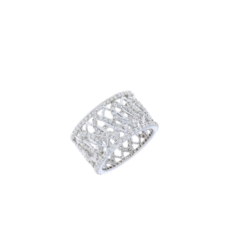 925 Sterling Silver Revival Diamond Ring