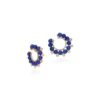 925 Sterling Silver Revolve Lapis Diamond Earrings - Image 5