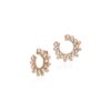 925 Sterling Silver Revolve Pink Pearl Diamond Earrings - Image 5
