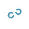 Sterling silver revolve earrings with turquoise and sparkling stones