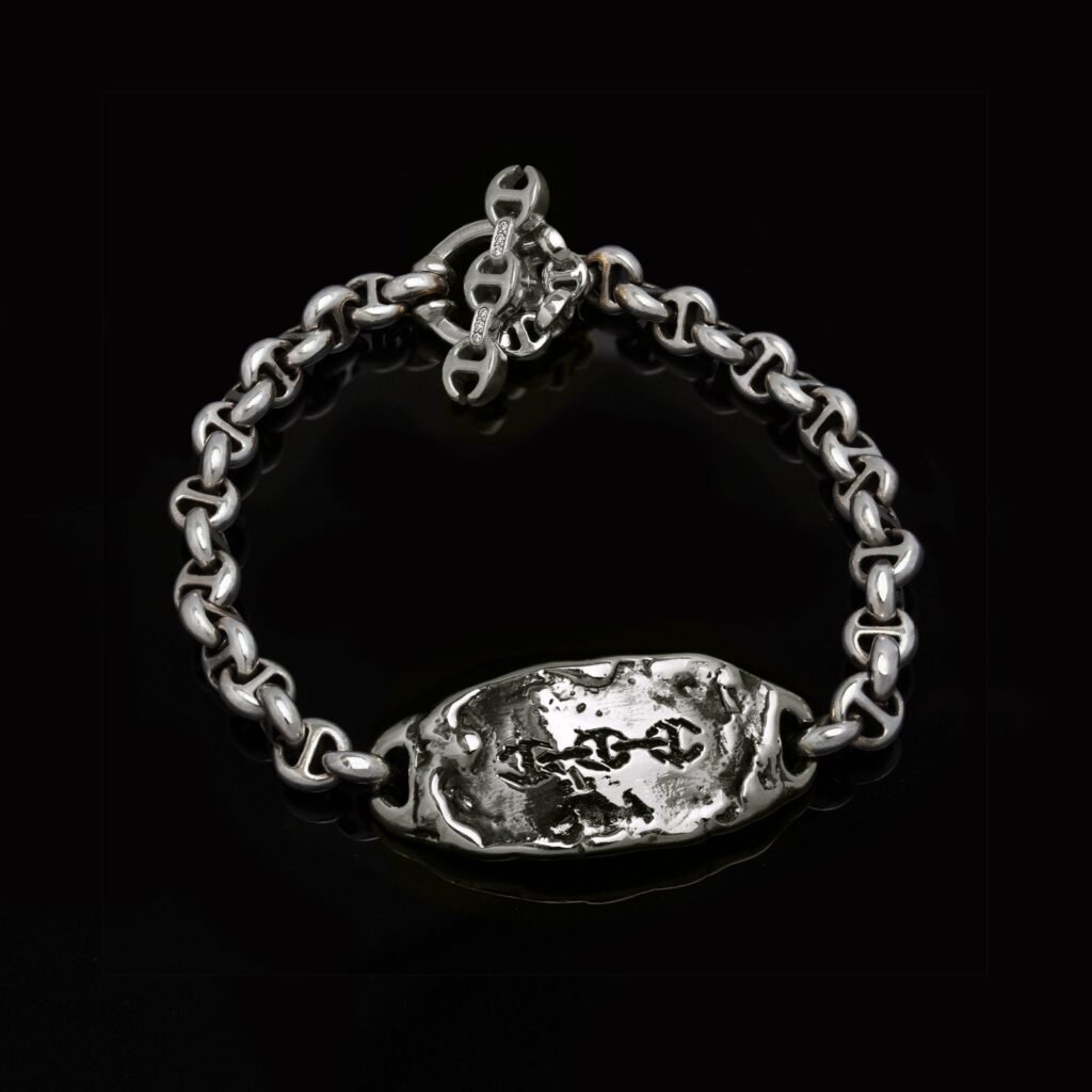 925 Sterling Silver Rgk Sacred Plate Bracelet