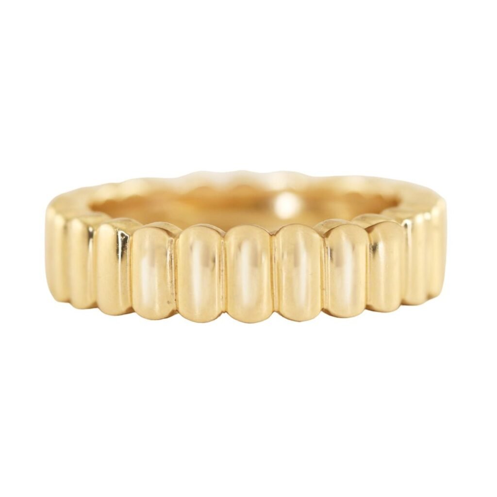 925 Sterling Silver Ribbed Ring