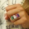 Ring with thick gold plating and clean modern finish