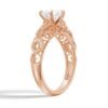 Classic heart shaped ring with prong set CZ diamond