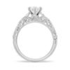 Elegant sterling silver ring with pave accent details